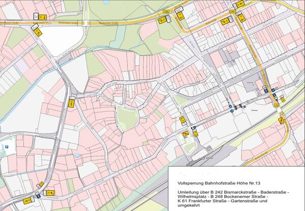 Bild vergr&ouml;&szlig;ern: Sperrung Bahnhofstra&szlig;e