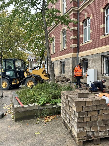 Bild vergr&ouml;&szlig;ern: Bauarbeiten am Jacobson-Haus