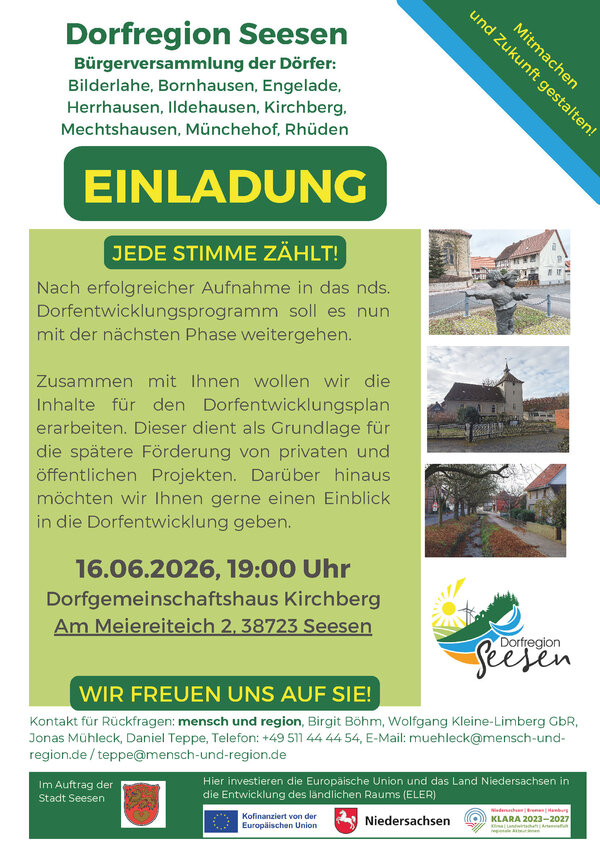 Bild vergr&ouml;&szlig;ern: Einladung B&uuml;rgerversammlung Dorfregion 2026