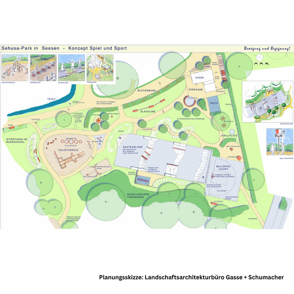 Bild vergr&ouml;&szlig;ern: Sport- und Freizeitbereich Sehusa-Park Planungsskizze
